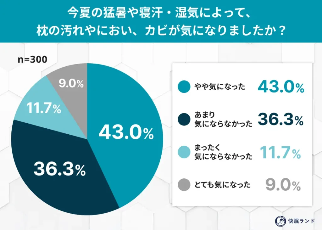 夏の寝汗・湿気による汚れ・におい・カビの気付き
