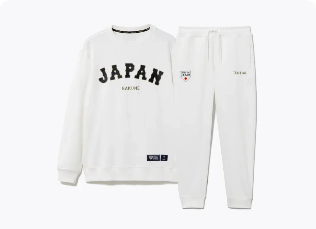 BAKUNE スウェット (侍ジャパンコラボ) 上下セット(長袖クルーネックシャツ・ロングパンツ)