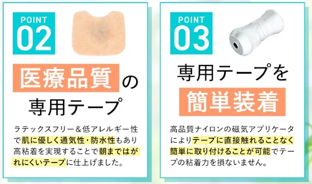 医療品質の専用テープ付き