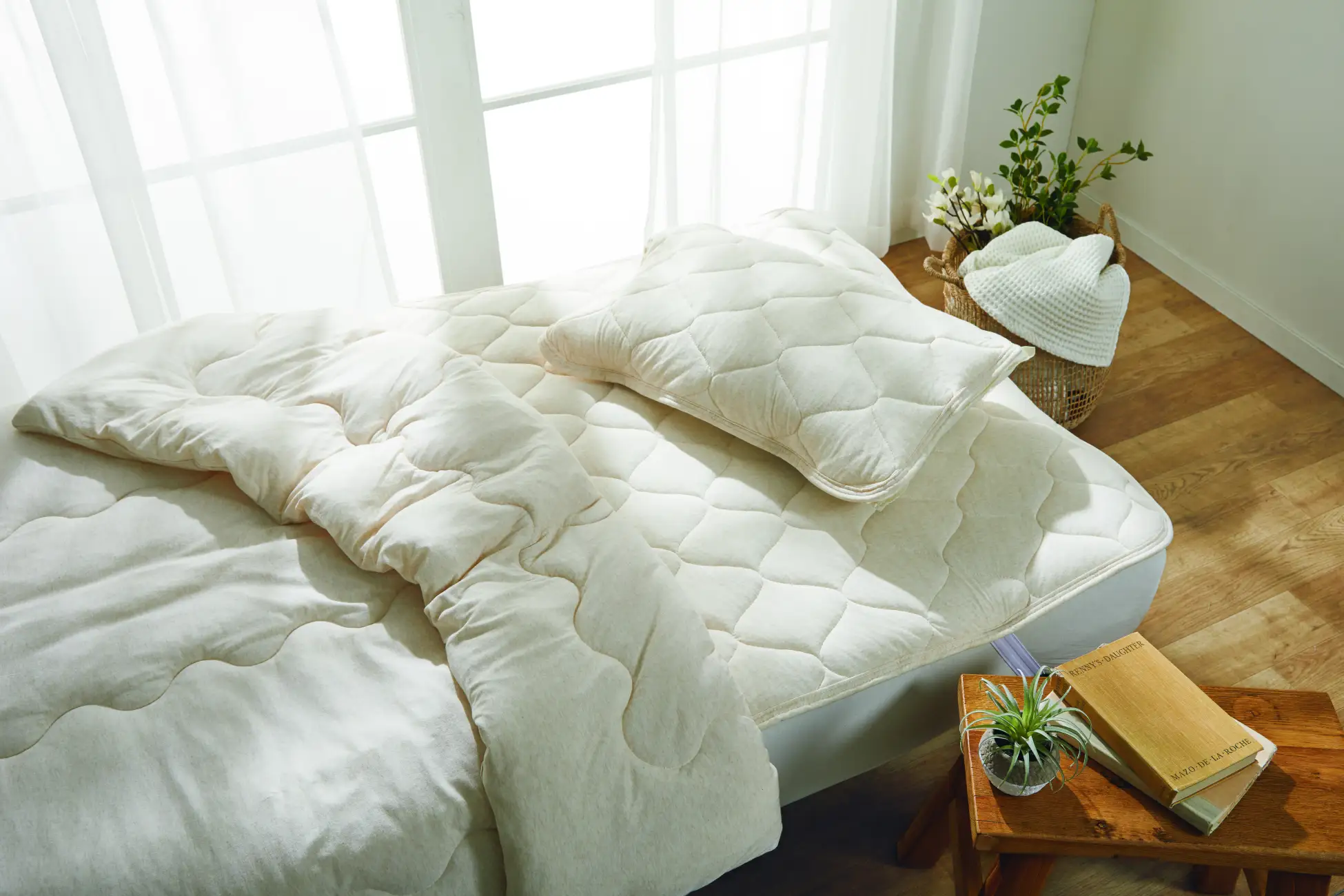 オーガニックコットン混 敷パッド